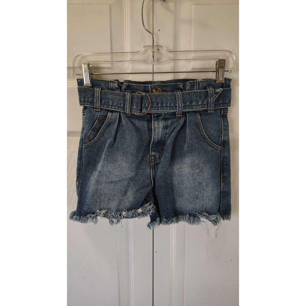 Chelsea & Violet Girls Denim Shorts With Belt Size 12